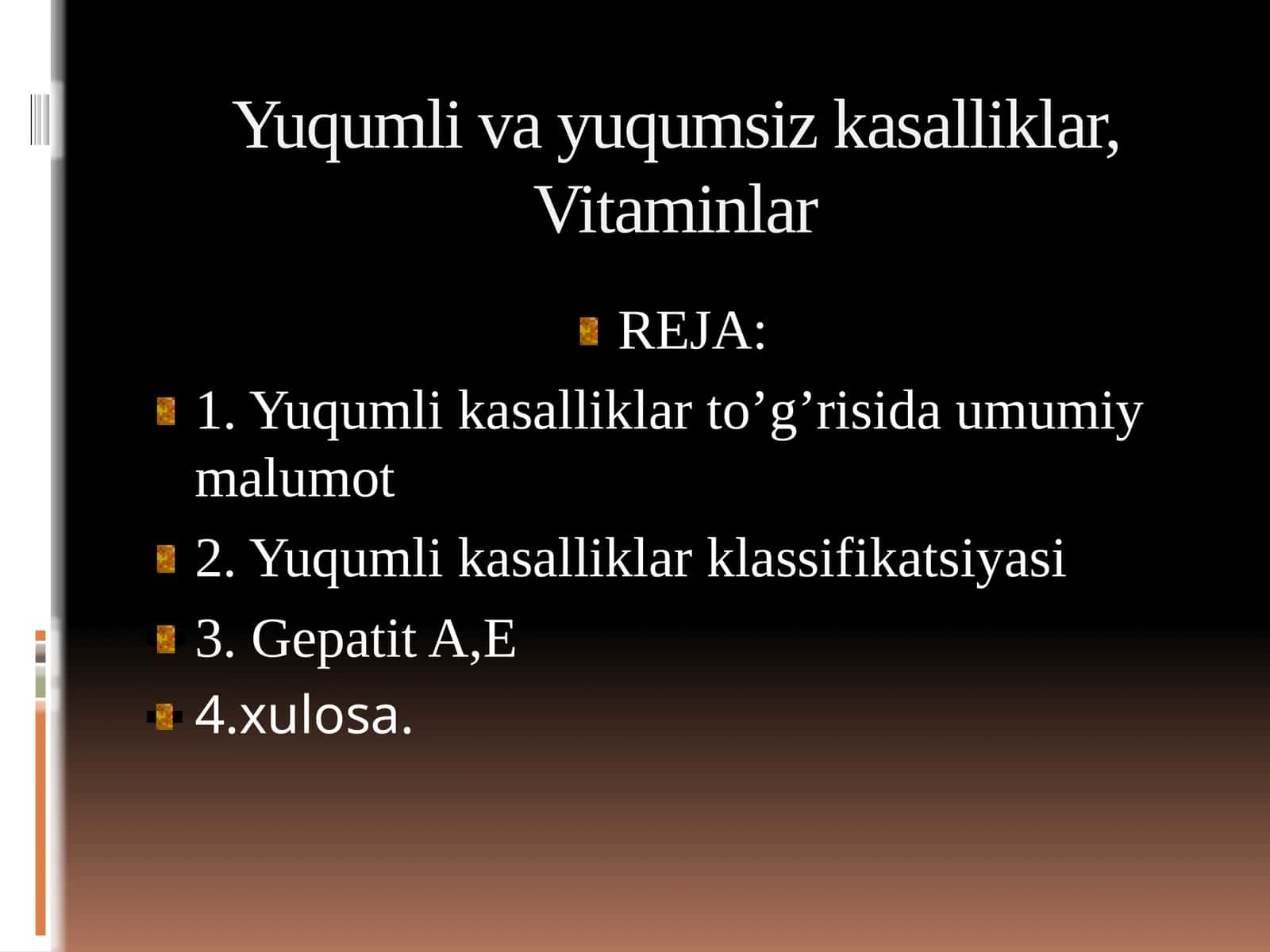 Yuqumli va yuqumsiz kasalliklar, Vitaminlar 1