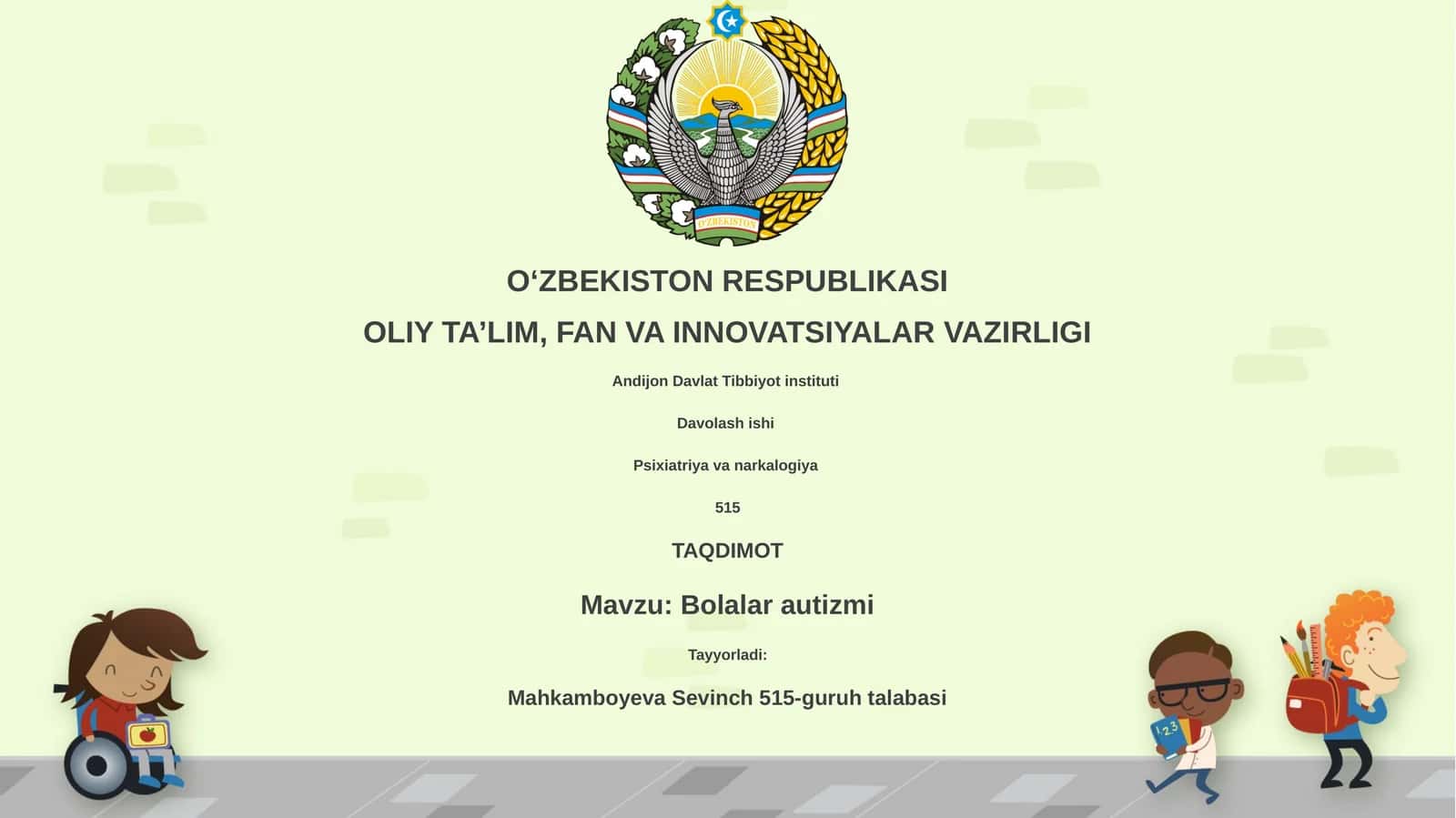 Bolalar autizmi 1