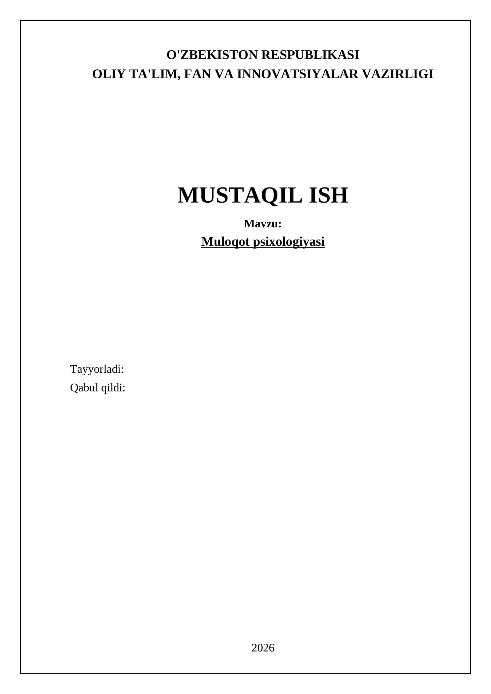 Muloqot psixologiyasi 1