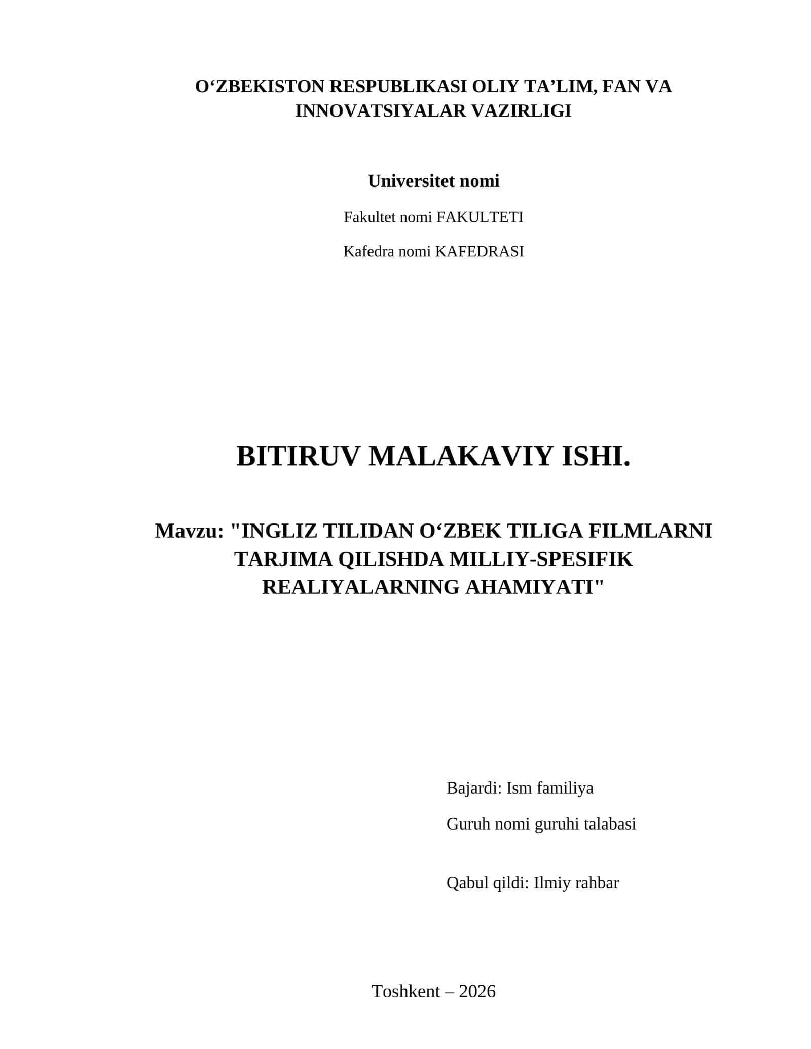 Ingliz tilidan o‘zbek tiliga filmlarni 1