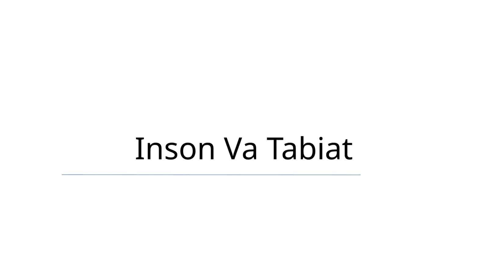 Inson Va Tabiat 1
