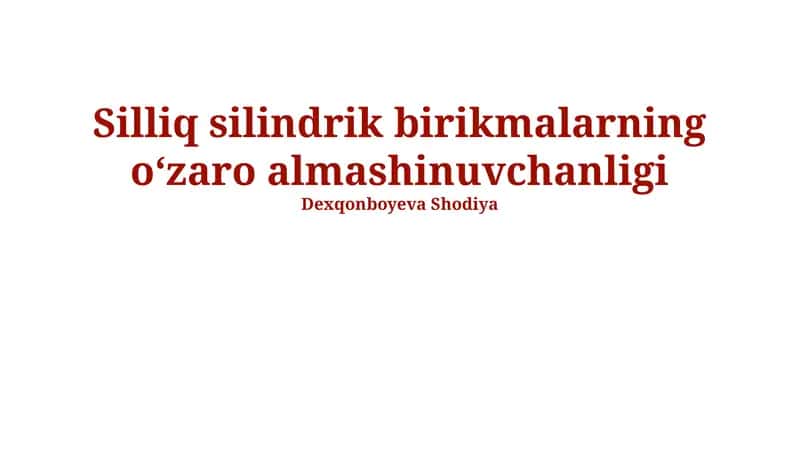 Silikat silindrsimon birikmalar 1
