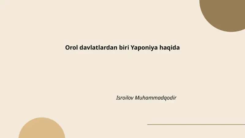 Yapon Iqtisodi 1