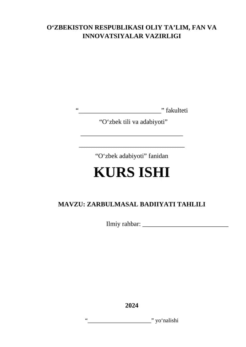 Zarbulmasal badiiyati tahlili 1