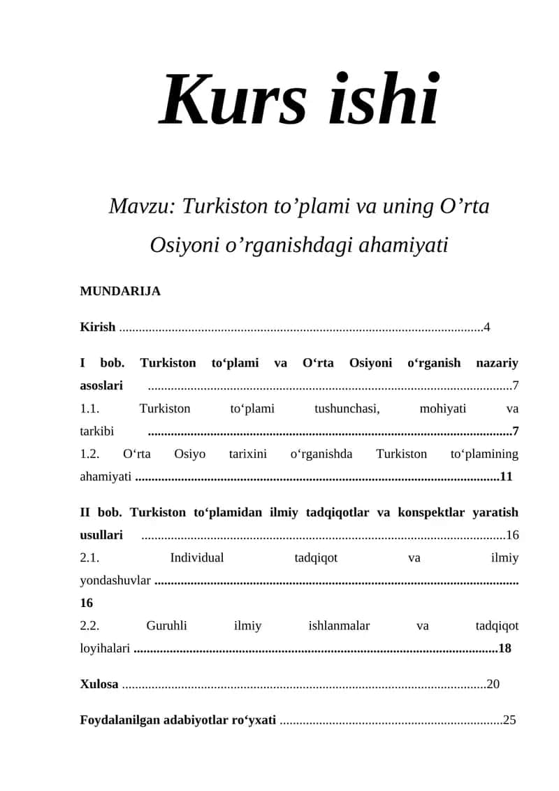 Turkiston to’plami va uning O’rta Osiyoni o’rganishdagi ahamiyati 1