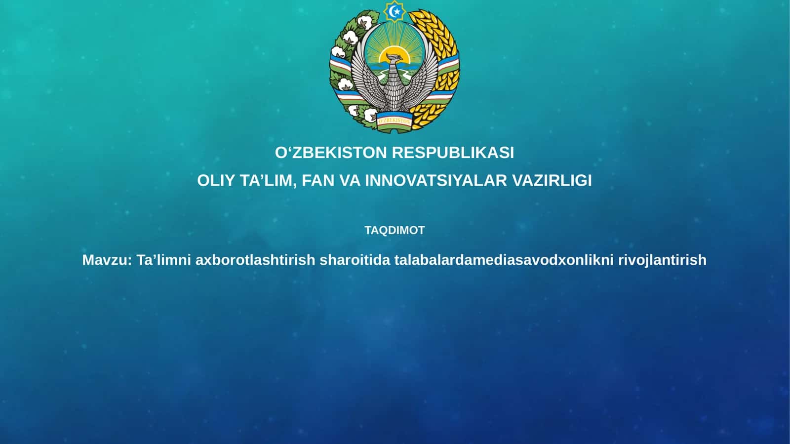 Media savodxonligi rivojlantirish 1