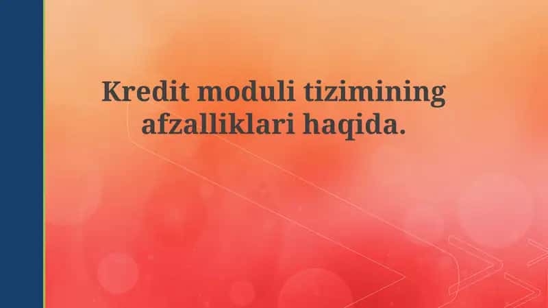 Kredit-modul tizimi 1