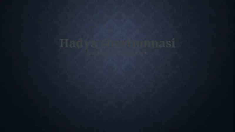 Hadya shartnomasi 1