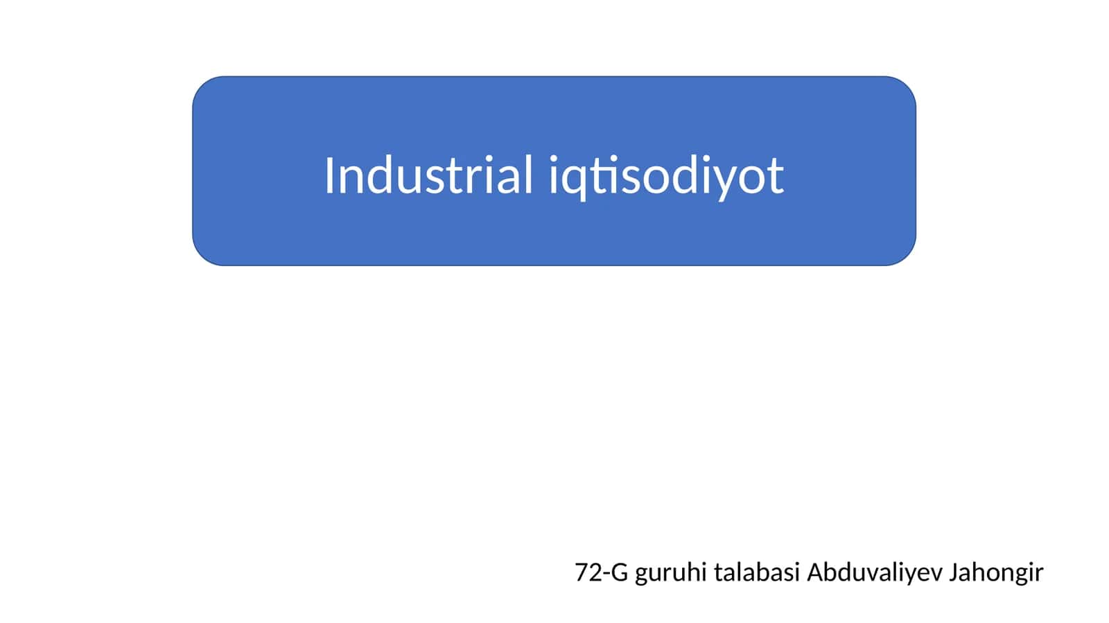 Sanoatmahsulotlarining raqobatdoshligi 1