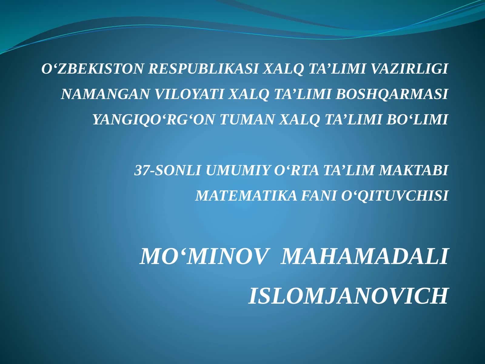 CHEKSIZ KAMAYUVCHI GEOMETRIK PROGRESSIYA 1