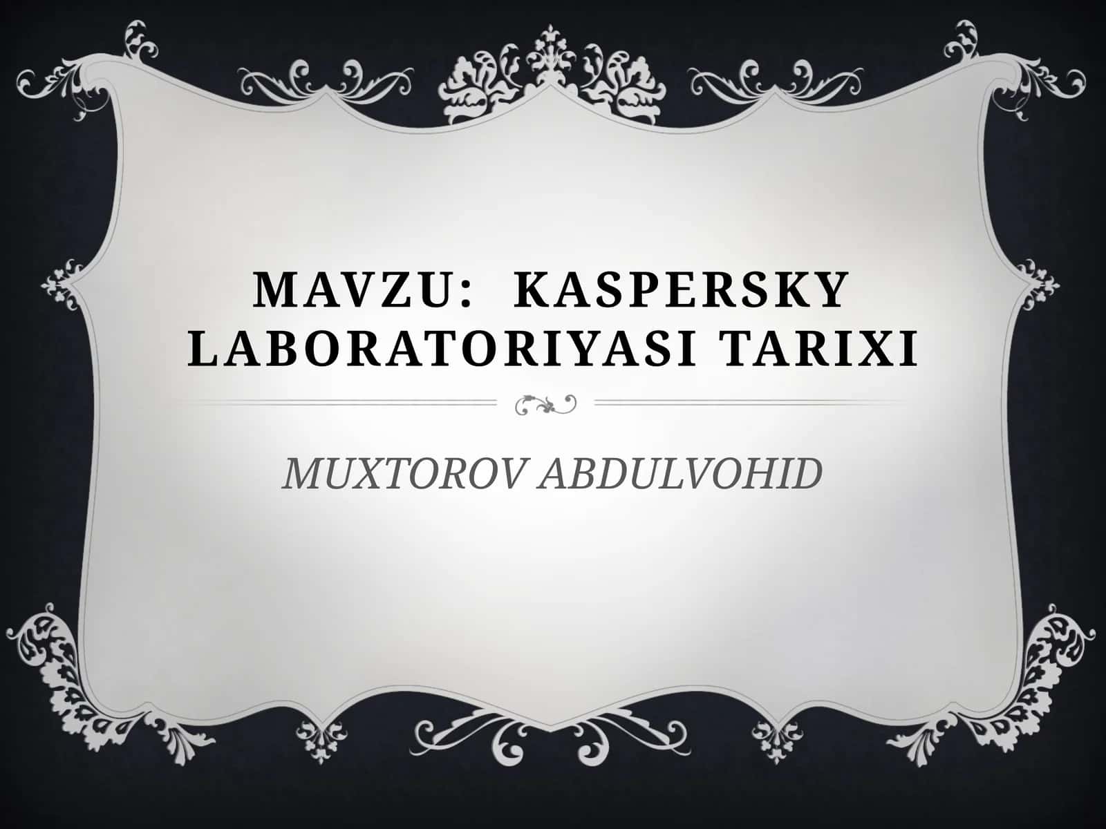 Kasperskiy antivirus -Viruslar kushandasi 1