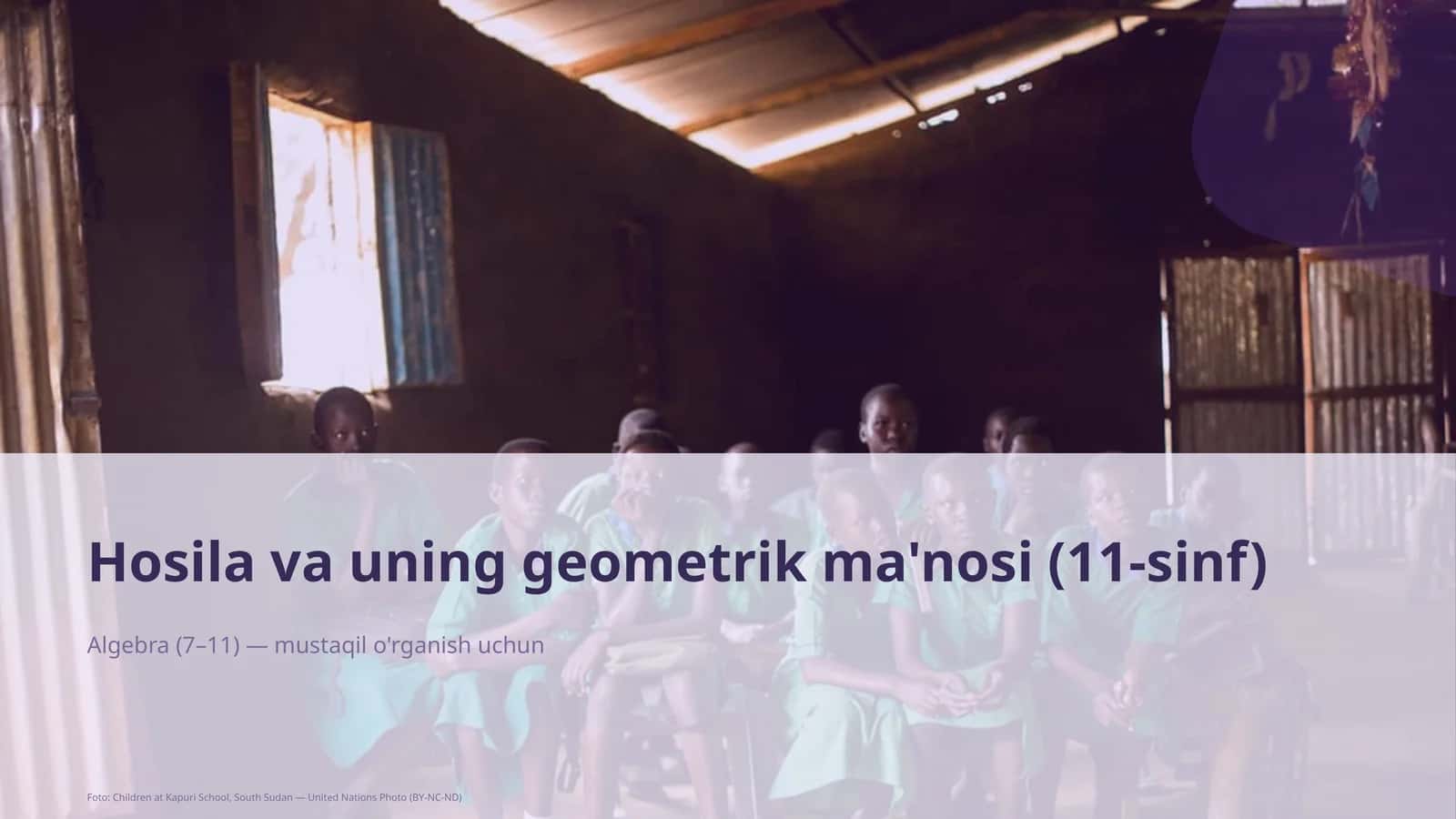 Hosila va uning geometrik ma'nosi (11-sinf) 1