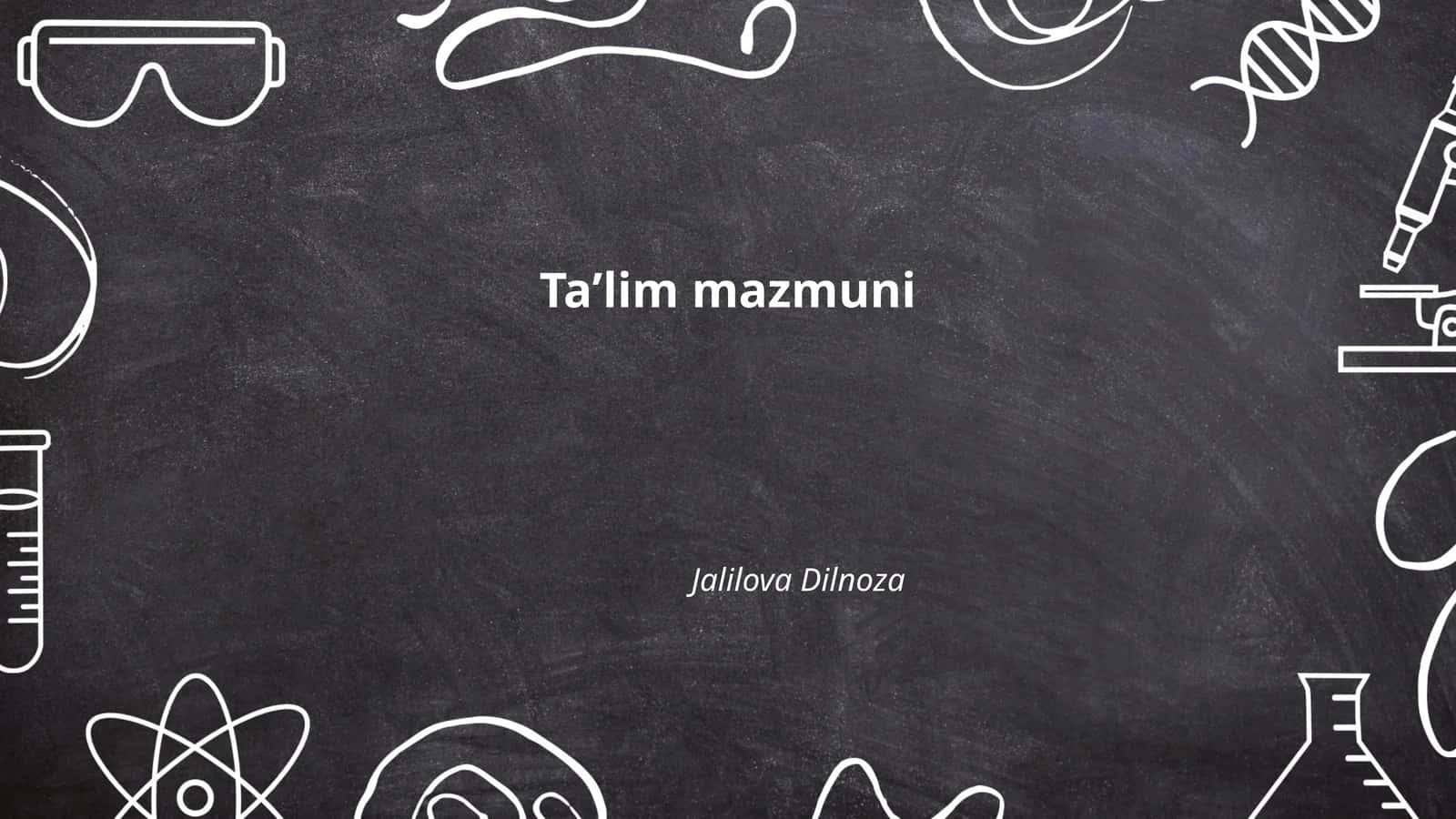 Ta'lim tizimining maqsadlari 1