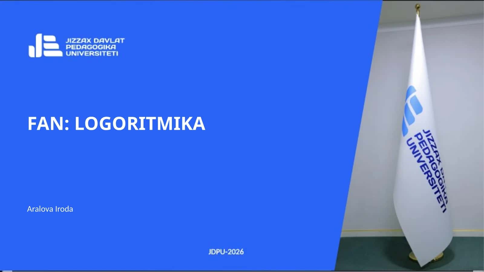 ARALOVA-IRODA. FAN: LOGORITMIKA 1