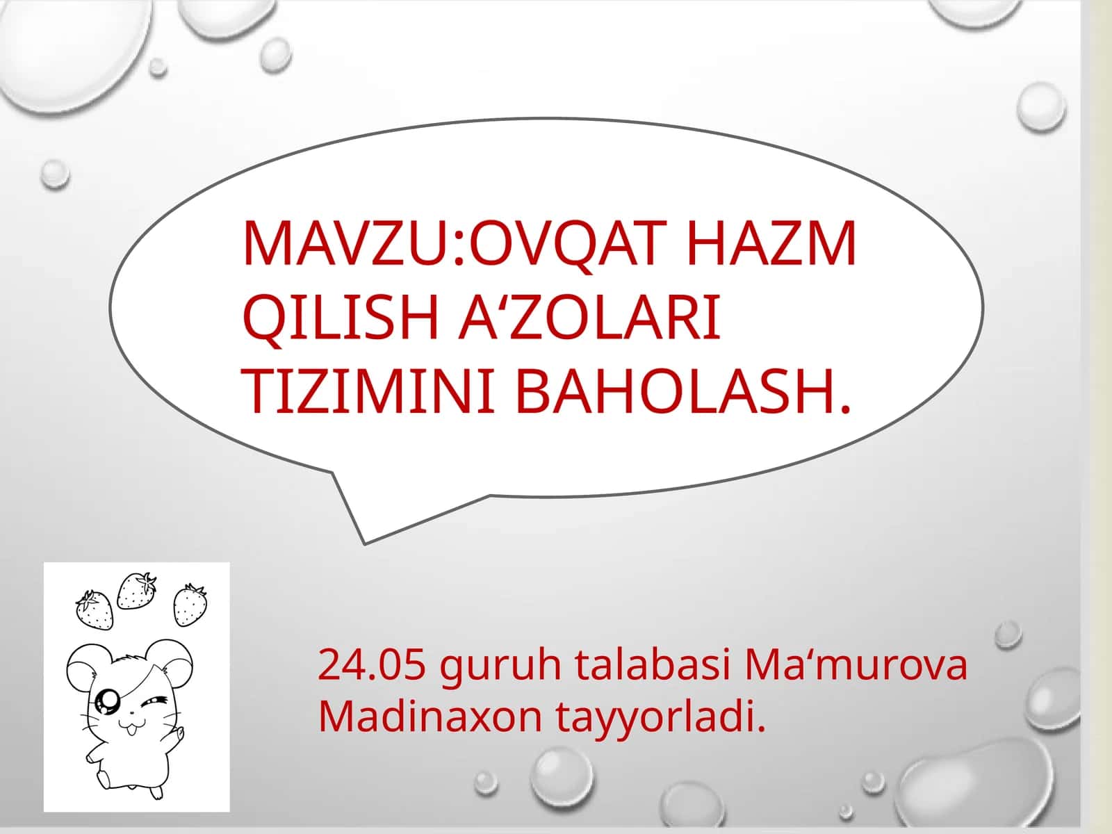 OVQATHAZMQILISHA‘ZOLARITIZIMINIBAHOLASH 1