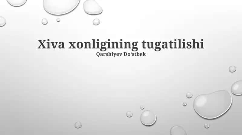 Xiva xonligining tugatilishi 1