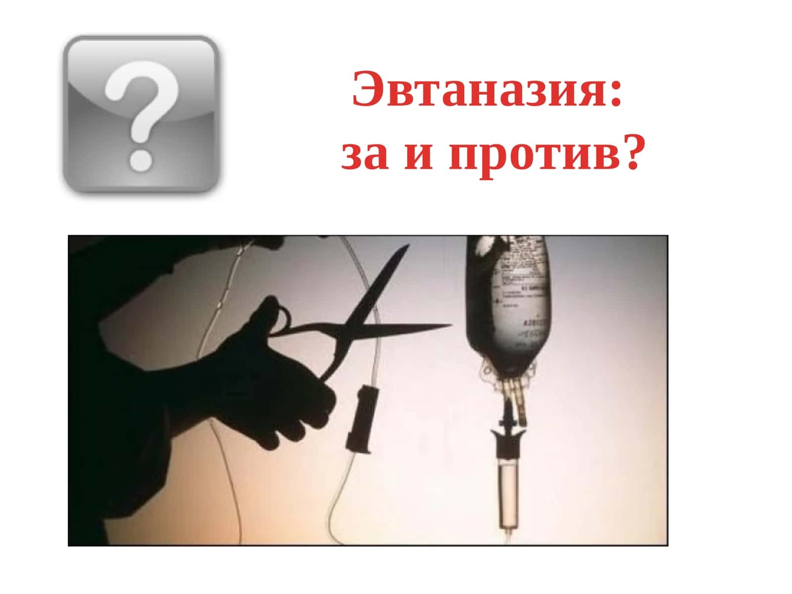 Эвтаназия: за и против? 1