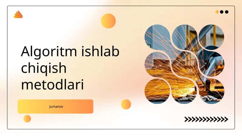 Algoritm ishlab chiqish metodlari 1