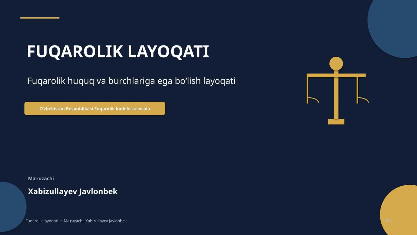 Fuqarolik Layoqati 1