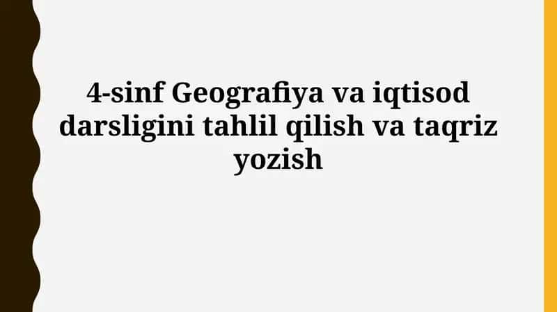 4-sinf Geografiya va iqtisod darsligi 1