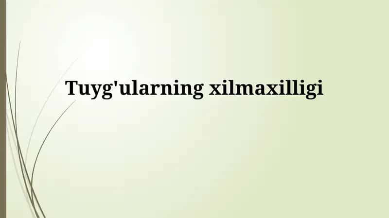 Hissiyotlar spektrining kengligi 1