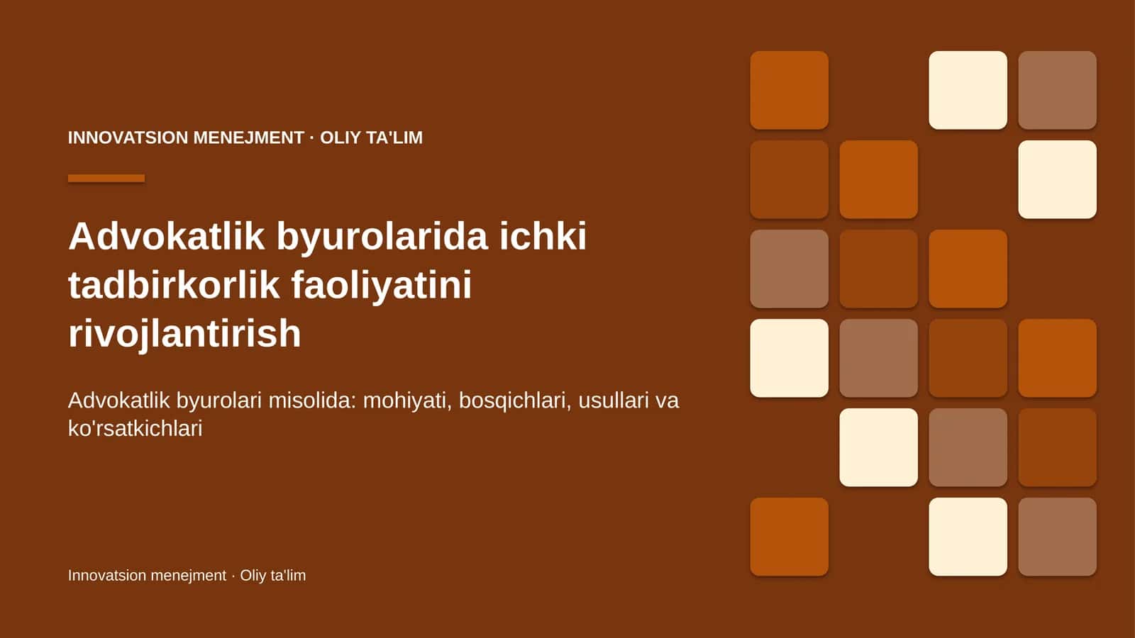 advokatlik byurolarida ichki tadbirkorlik faoliyatini rivojlantirish 1718 1