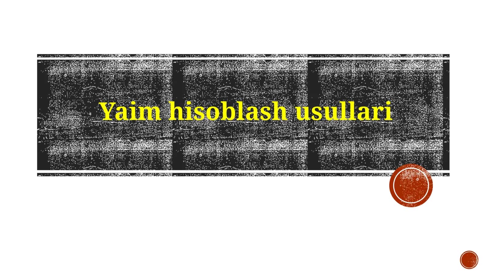 Soliq hisobini chiqarish usullari 1