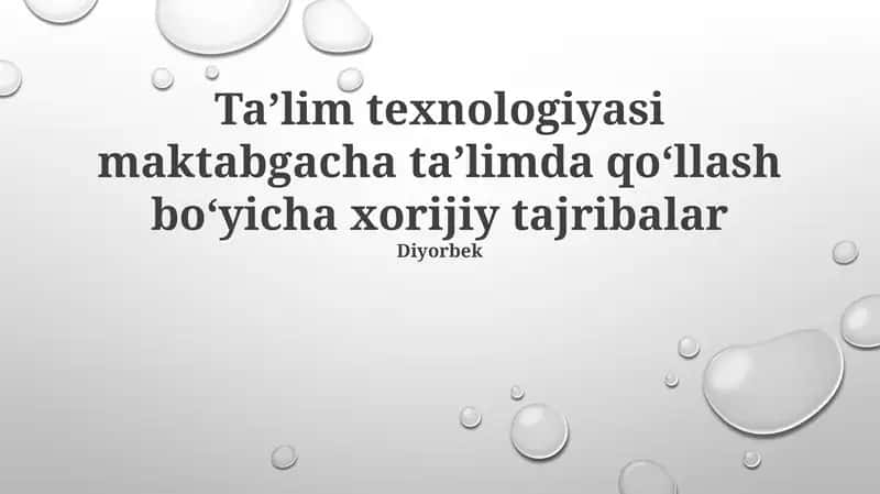 STEM Yo'nalishi bo'yicha trening 1