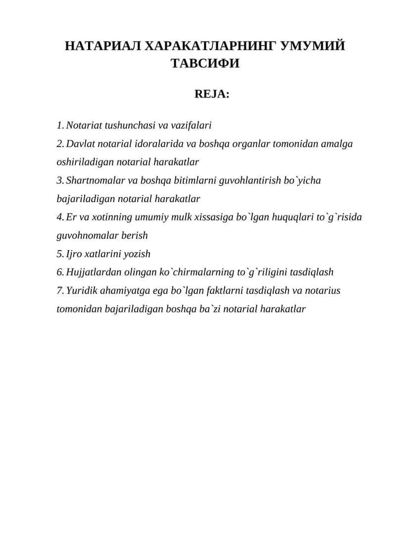 Notariat Harakatlari 1