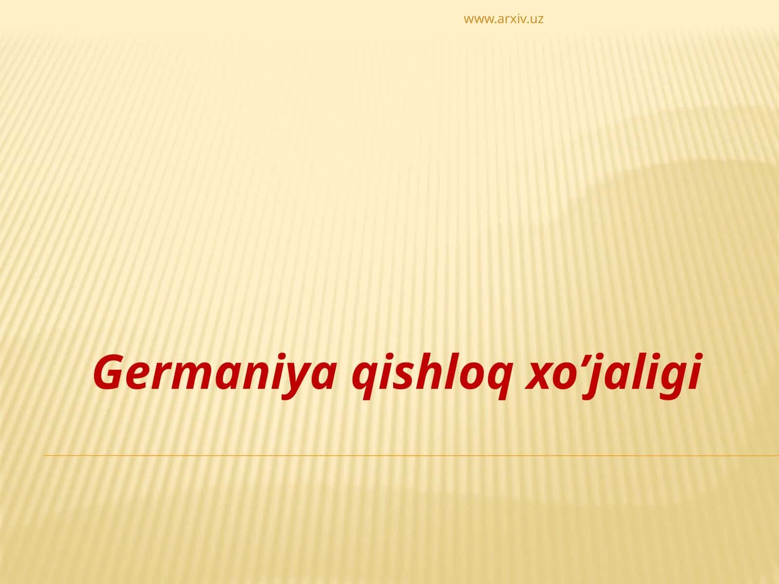 Germaniya qishloq xo’jaligi 1