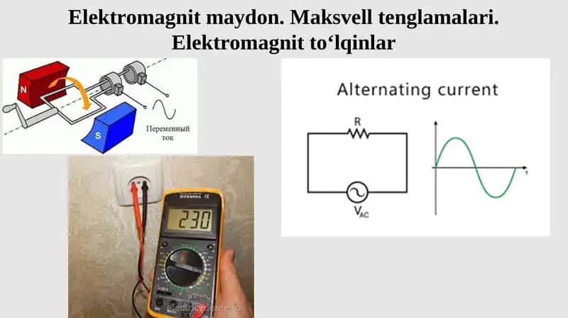 Elektromagnit maydon. Maksvell tenglamalari 1
