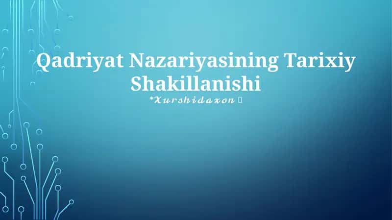 Qadriyat Nazariyasining Tarixiy Shakillanishi 1