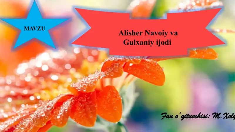 Alisher Navoiy va Gulxaniy ijodi 1