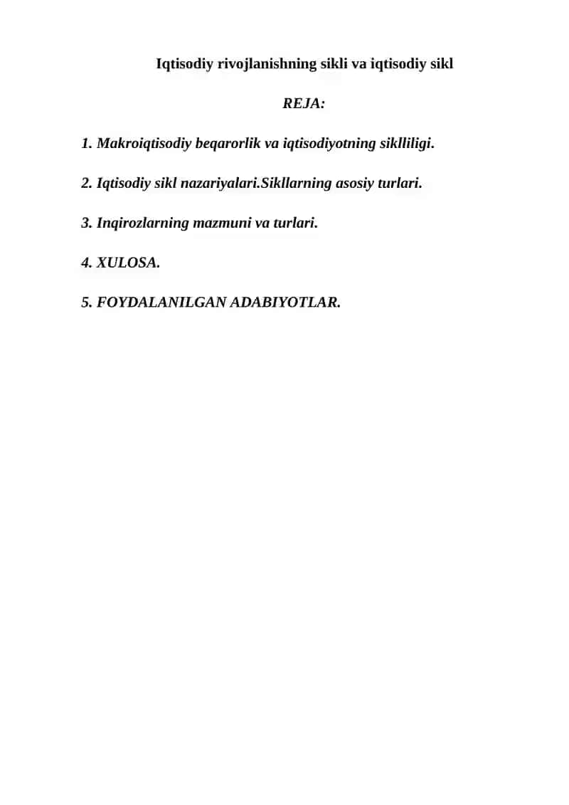 Iqtisodiy sikl