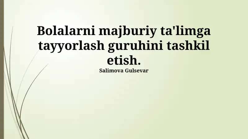 Guruh Faoliyati Oshirish 1