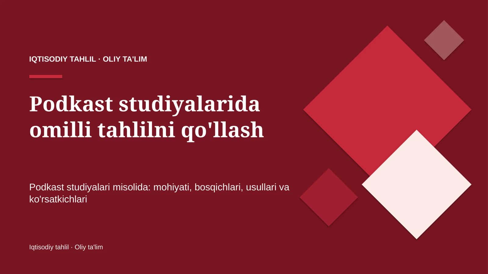 podkast studiyalarida omilli tahlilni qo'llash 2146 1