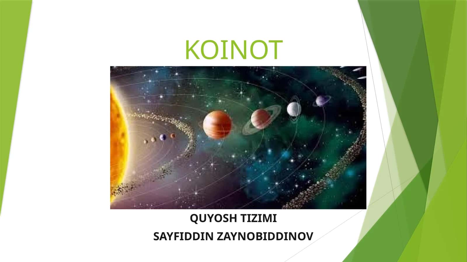 QUYOSH TIZIMI SAYYORALARI 1