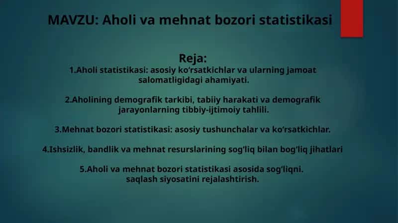Aholi va mehnat bozori statistikasi 1