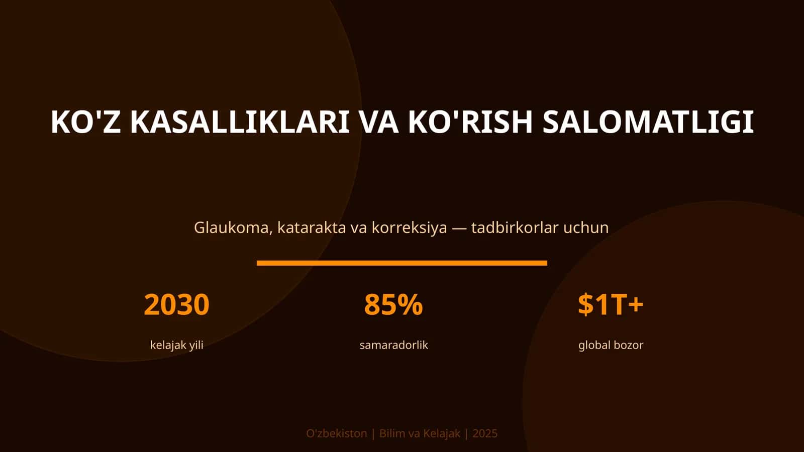 KO'Z KASALLIKLARI VA KO'RISH SALOMATLIGI 1