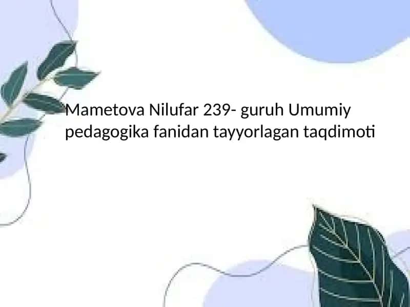 Anbar otining pedagogik fikrlari 1