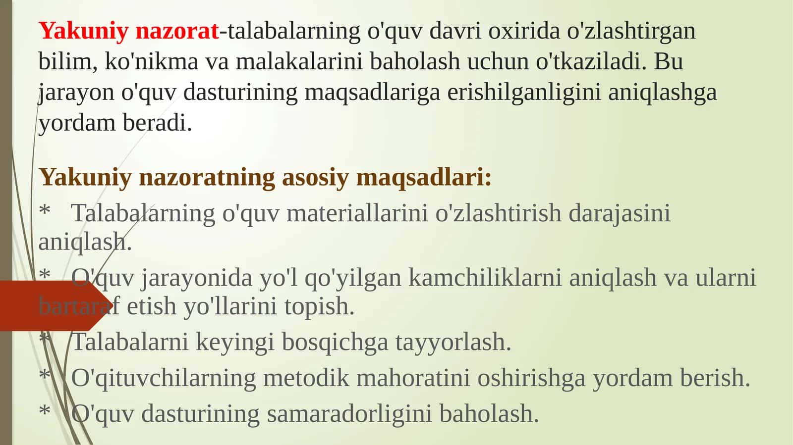 Talabalar bilimini baholashning nazariy asoslari 1
