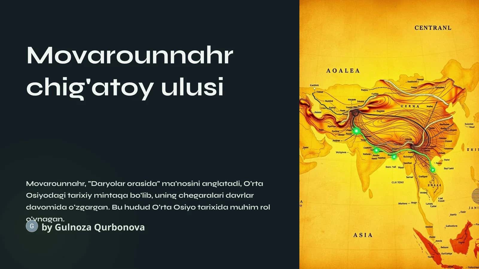 Movarounnahr chig'atoy ulusi mavzusida tayyor taqdimot 1