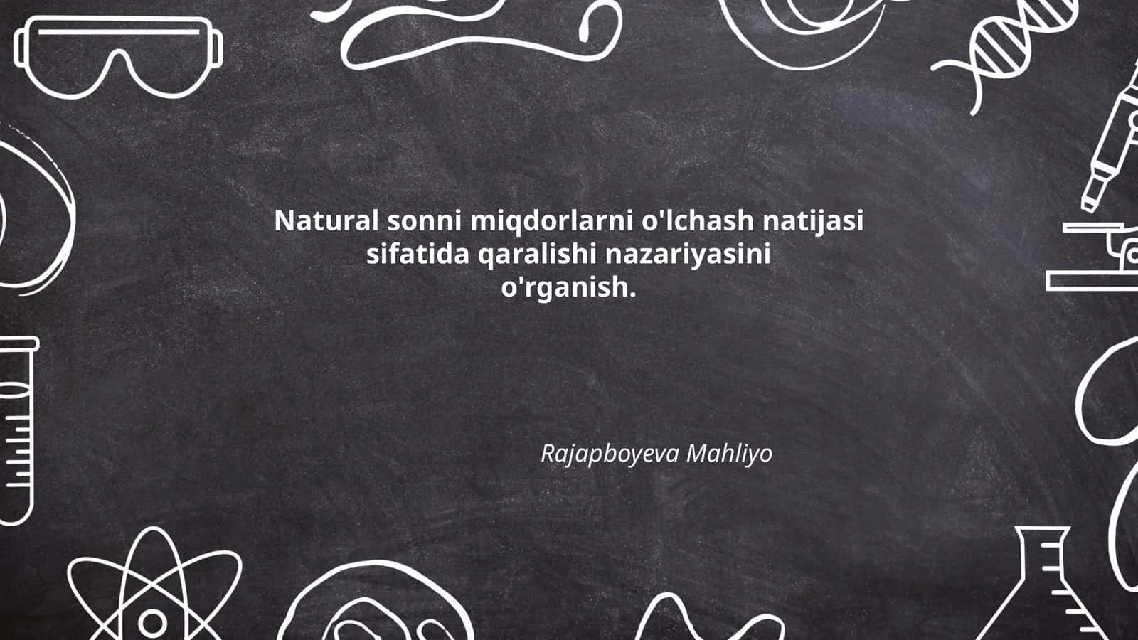 O'lchash nazariyasi 1