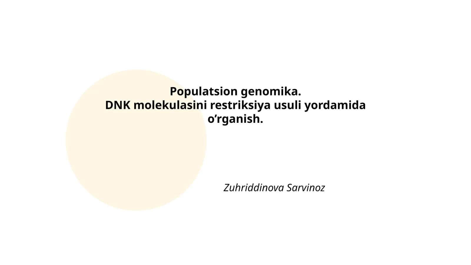 Populatsion genomika 1