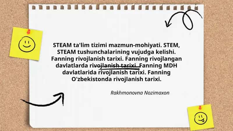 STEAM ta'lim tizimi mazmun-mohiyati 1