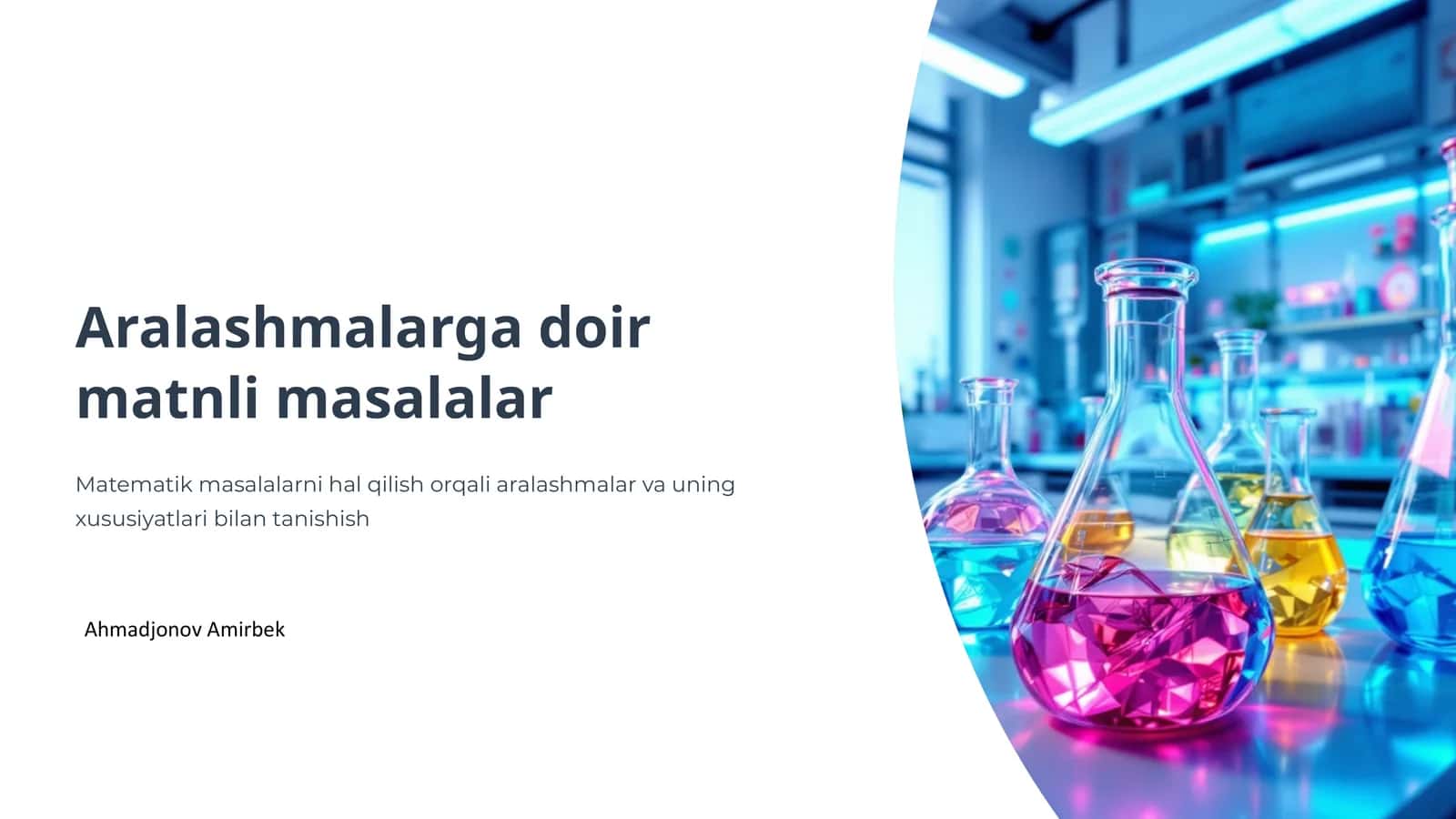 Aralashmalarga doir masalalar 1