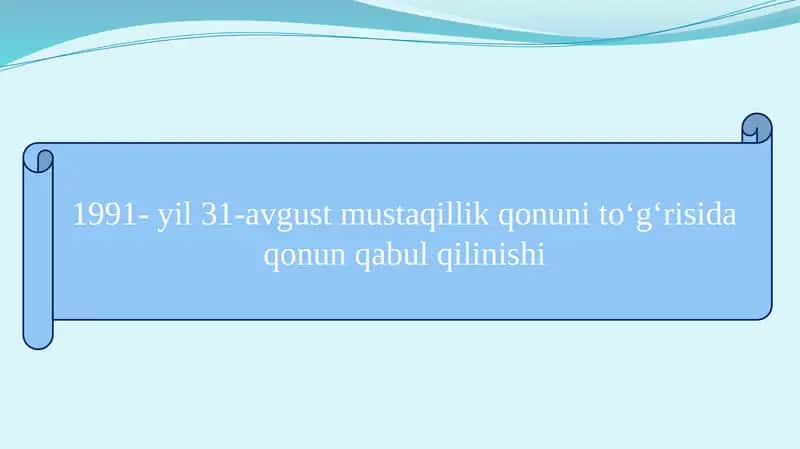 Mustaqillik qonuni 1