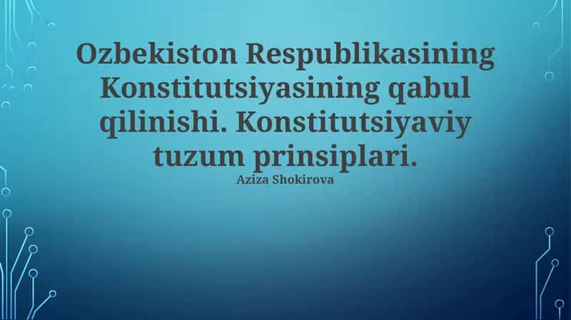 Konstitutsiyaviy Tuzum 1
