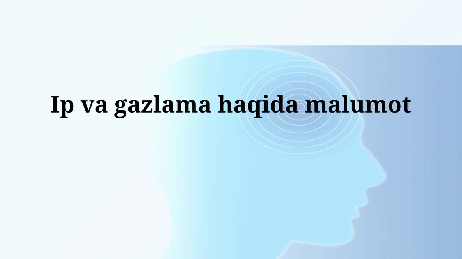 IP va gazlama haqida ma'lumot 1