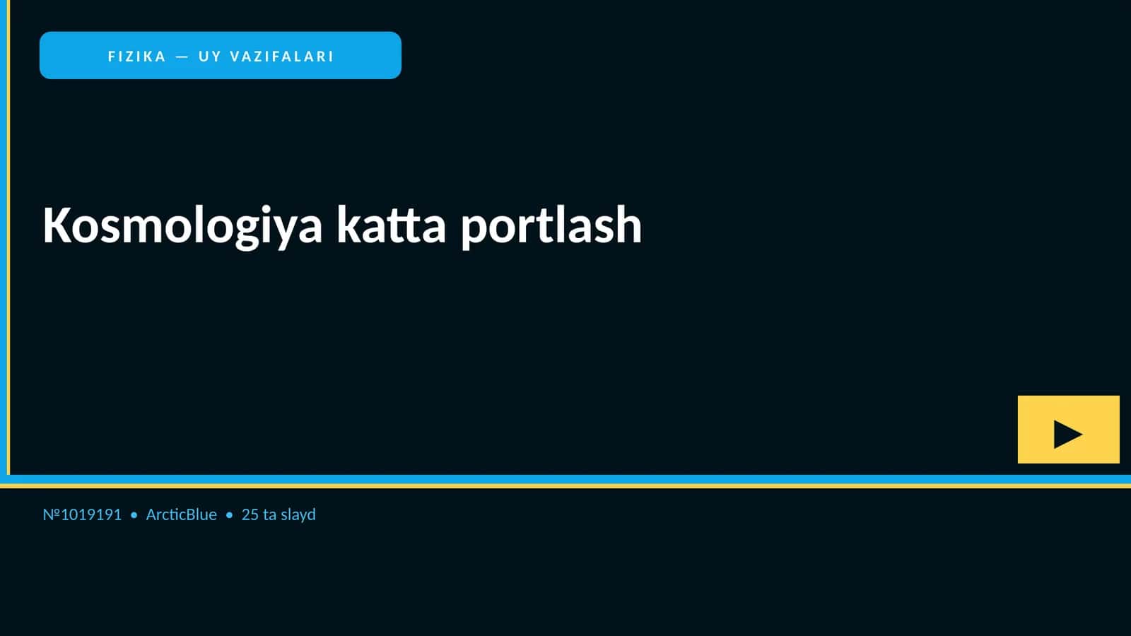FIZIKA — UY VAZIFALARI 1